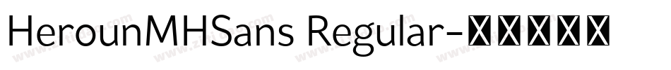 HerounMHSans Regular字体转换